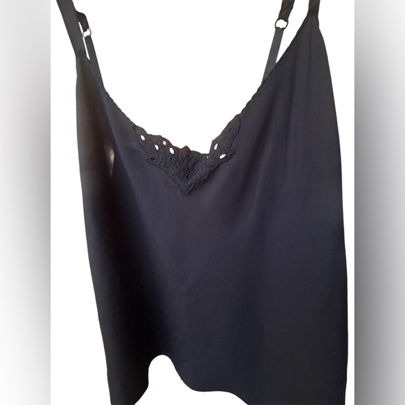 Vintage y2k Vanity Fair flower embroidered cami camisole top tank size 36-42 USA - Picture 1 of 14
